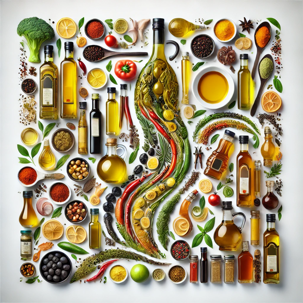 Aceite, especias y salsas