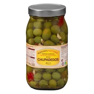 Aceitunas verdes Chupadedos Huerta de Barros partidas aliñadas Mercadona