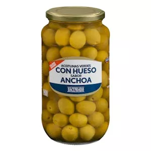 Aceitunas verdes con hueso Hacendado sabor anchoa Mercadona