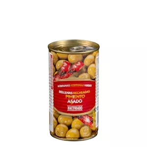 Aceitunas verdes rellenas de pimiento asado Hacendado Mercadona