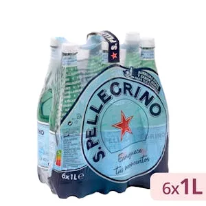 Agua mineral con gas grande San Pellegrino Mercadona