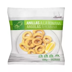 Anillas de pota a la romana Hacendado ultracongeladas Mercadona