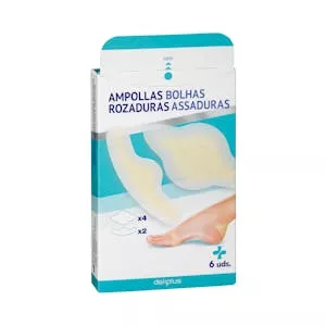 Apósitos hidrocoloides adhesivos para ampollas y rozaduras Deliplus surtidos Mercadona
