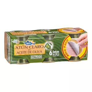 Atún claro en aceite de oliva Hacendado Mercadona