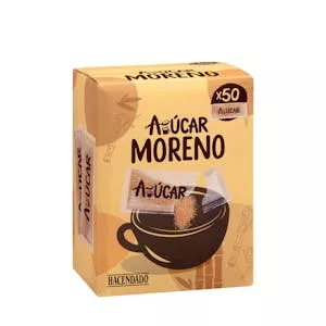 Azúcar moreno de caña en sobres Hacendado Mercadona