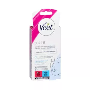 Bandas de cera facial Sens Veet piel sensible Mercadona