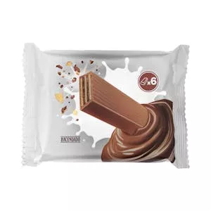 Barritas crujientes Hacendado recubiertas de chocolate con leche Mercadona