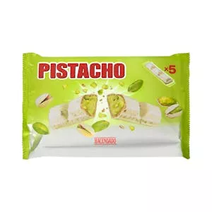 Barritas de barquillo Hacendado con relleno y cobertura de pistacho Mercadona