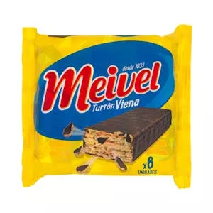 Barritas de barquillo Meivel rellenas de turrón Viena, cacahuete y sabor a limón Mercadona