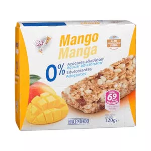 Barritas de cereales Hacendado sabor mango Mercadona