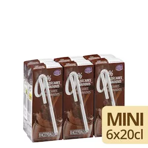 Batido de chocolate Hacendado 0% sin azúcares añadidos Mercadona