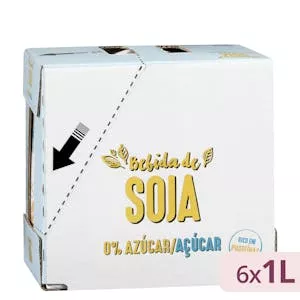 Bebida de soja 0% azúcar Hacendado Mercadona