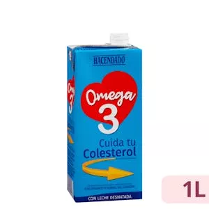 Bebida láctea desnatada omega 3 Hacendado Mercadona