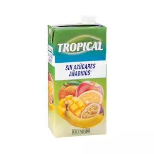 Bebida tropical Hacendado sin azúcares añadidos Mercadona