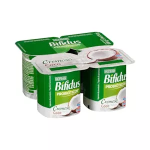 Bífidus cremoso probiótico con coco Hacendado Mercadona