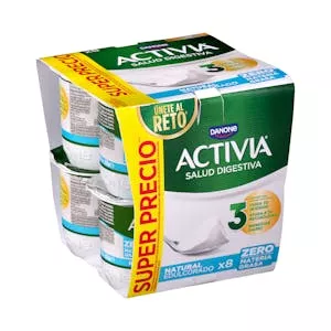 Bífidus desnatado natural edulcorado Activia zero m.g. Mercadona