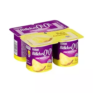 Bífidus desnatado probiótico con piña Hacendado 0% m.g. 0% sin azúcares añadidos Mercadona