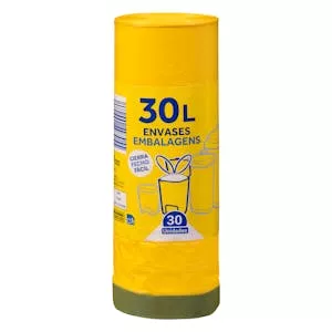 Bolsa de basura envases Bosque Verde 30L cubo mediano Mercadona