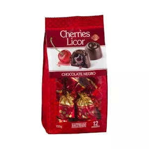 Bombones cereza al licor Hacendado con chocolate negro Mercadona