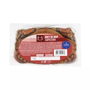 Buey de mar cocido Hacendado congelado Mercadona