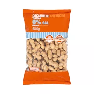 Cacahuete tostado Hacendado 0% sal añadida Mercadona
