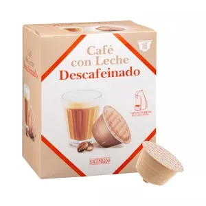 Café con leche en cápsula descafeinado Hacendado Mercadona