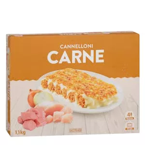 Canelones de carne Hacendado ultracongelados Mercadona
