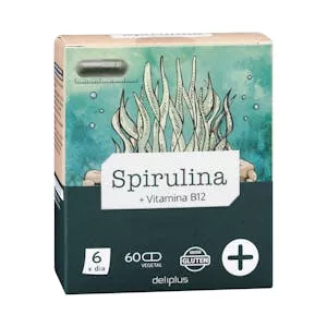 Cápsulas Spirulina + vitamina B12 Deliplus Mercadona