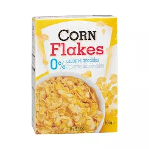 Cereales copos de maíz Corn Flakes Hacendado 0% azúcares añadidos Mercadona