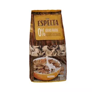 Cereales copos de trigo espelta integral Hacendado 0% azúcares añadidos Mercadona