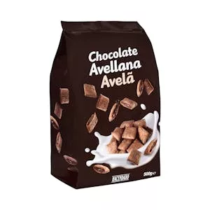 Cereales rellenos de chocolate y avellana Hacendado Mercadona