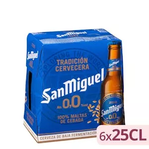 Cerveza 0,0% sin alcohol San Miguel Mercadona