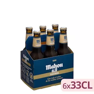 Cerveza 0,0% sin alcohol tostada Mahou Mercadona