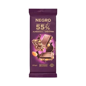 Chocolate negro 55% cacao Hacendado con almendras Mercadona
