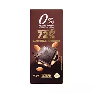 Chocolate negro 72% de cacao Hacendado con almendras enteras Mercadona