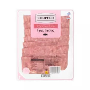 Chopped cocido en lata Hacendado finas lonchas Mercadona