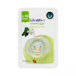 Chupete silicona reversible Deliplus +6 a 18 meses luminiscente Mercadona