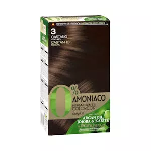 Coloración permanente 3 castaño oscuro Deliplus 0% amoníaco Mercadona