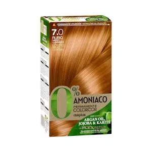 Coloración permanente 7.0 rubio medio luminoso Deliplus 0% amoníaco Mercadona
