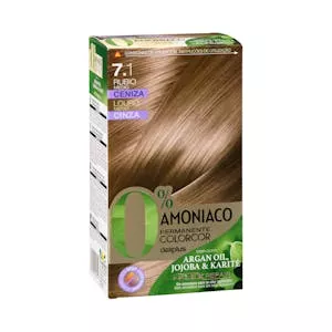 Coloración permanente 7.1 rubio medio ceniza Deliplus 0% amoníaco Mercadona