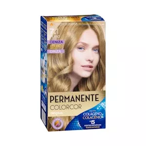 Coloración permanente 7.1 rubio medio ceniza Deliplus Mercadona