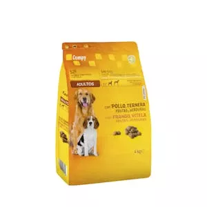 Comida perro adulto Compy con pollo, ternera, frutas y verduras Mercadona