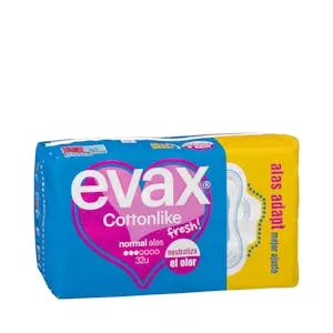 Compresa con alas normal Evax cotton like fresh Mercadona