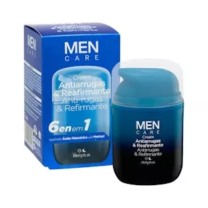 Crema facial Antiarrugas y Reafirmante Men care Deliplus ácido hialurónico y matrixyl Mercadona