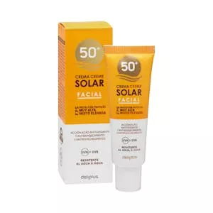 Crema protección solar facial Deliplus FPS 50+ Mercadona