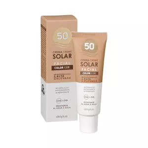 Crema protección solar facial con color Deliplus FPS 50 Mercadona