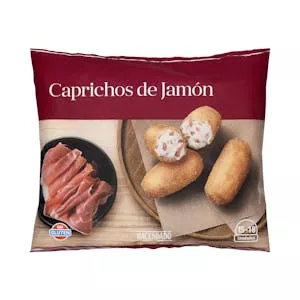 Croquetas caprichos de jamón Hacendado ultracongeladas Mercadona