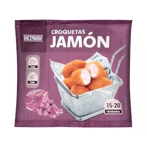 Croquetas de jamón Hacendado ultracongeladas Mercadona