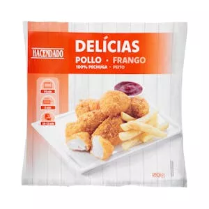 Delicias de pollo Hacendado ultracongeladas Mercadona