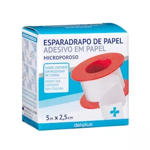 Esparadrapo de papel adhesivo microporoso color blanco Deliplus Mercadona